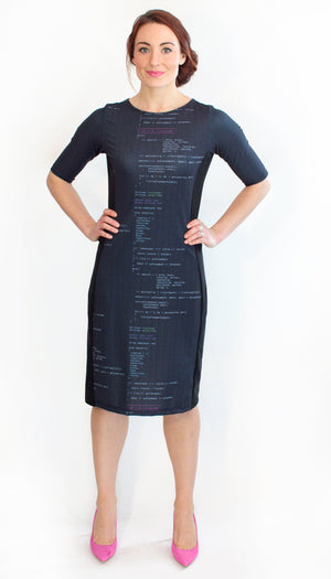 Computer Code Programming Dress Front