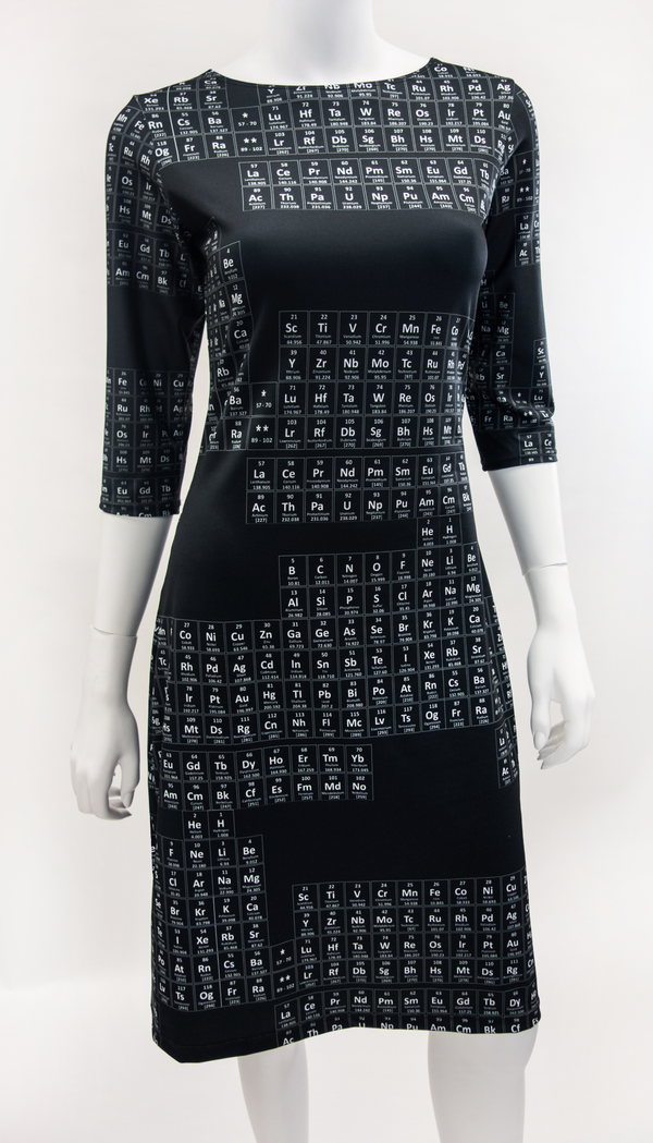 Periodic Table Dress Black+White
